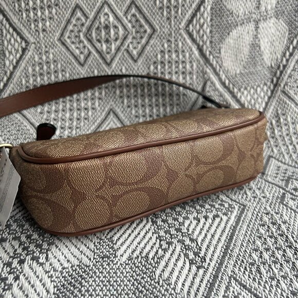 Coach Signature Canvas Mini Shoulder Bag - Picture 6 of 8